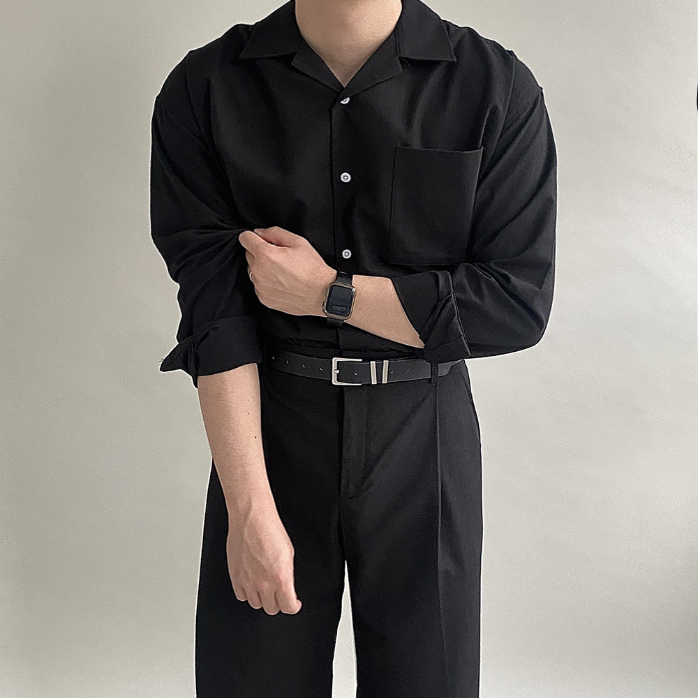 남자오버핏남방 남자린넨셔츠 남자마셔츠 - 상세 이미지 5