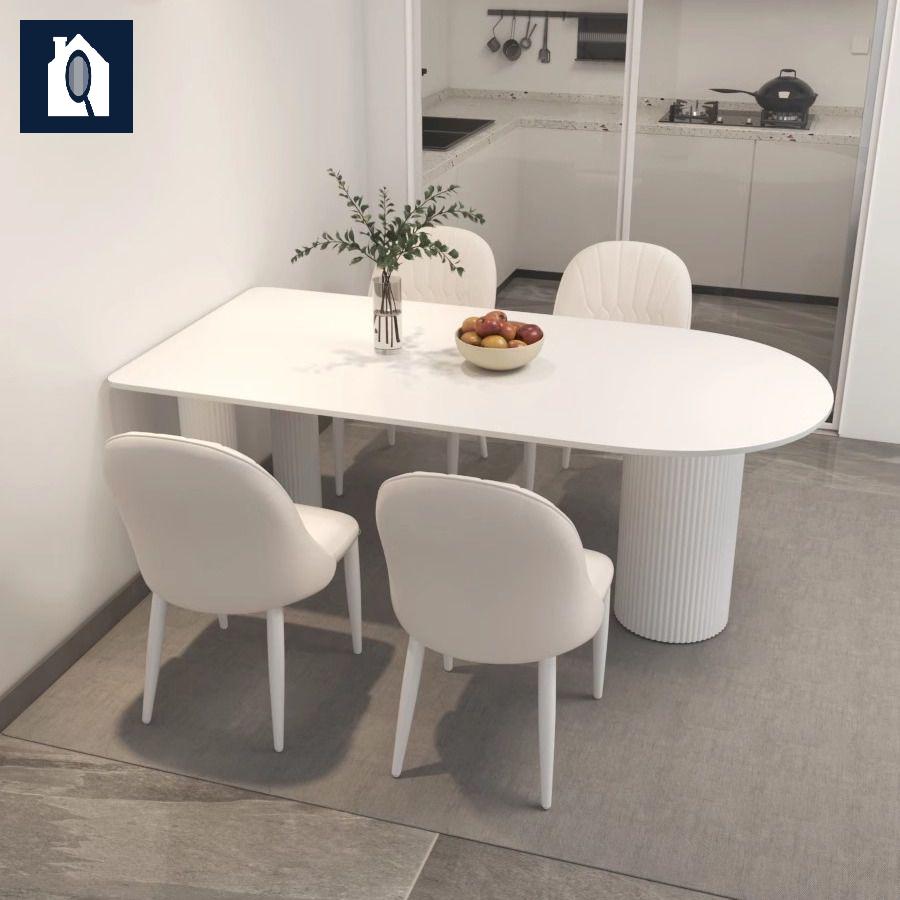 식탁테이블 원형테이블 주방 반원형식탁 - 상품 이미지