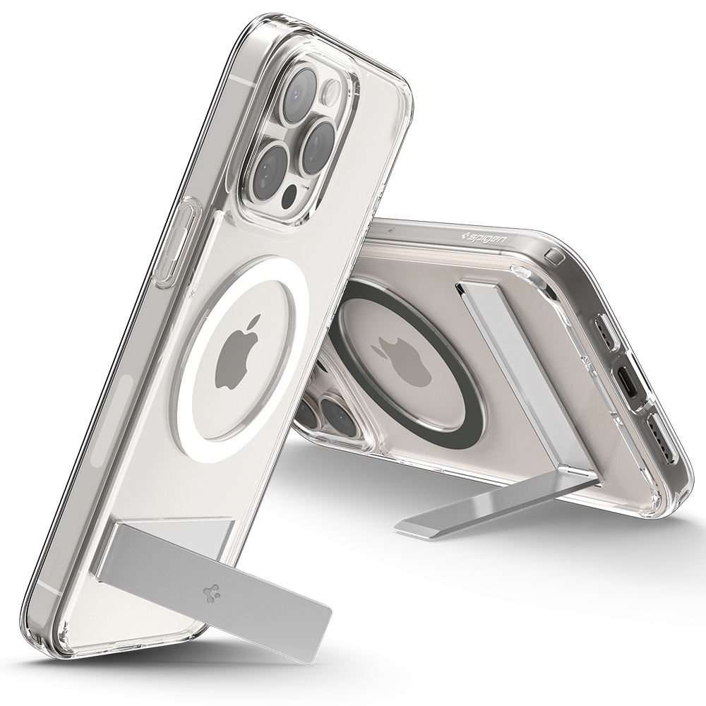 슈피겐 아이폰15 프로 맥스 케이스 투명 맥세이프 스탠드 울트라하이브리드S맥핏
