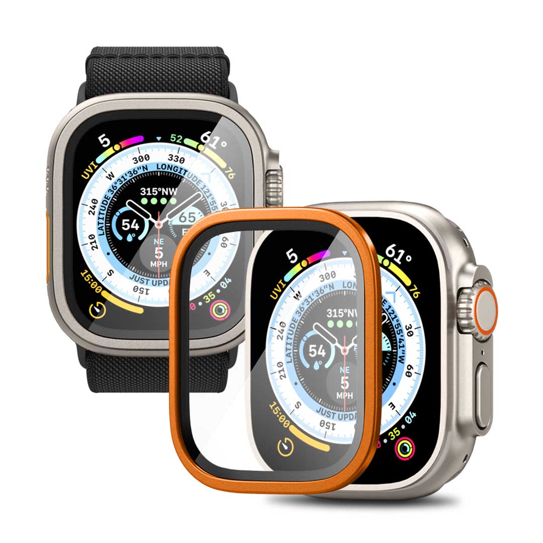 애플워치 울트라 2 1 강화유리 베젤링 케이스 액정 보호 필름 글라스tR 슬림프로