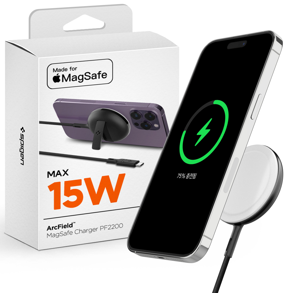 슈피겐 애플 MFM 맥세이프 고속 무선 충전기 거치대 PF2200