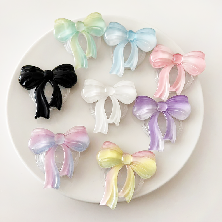 특이한 리본 그립 톡 레진아트 크리스탈 레진 스티커 맥세이프 자석 마그네틱