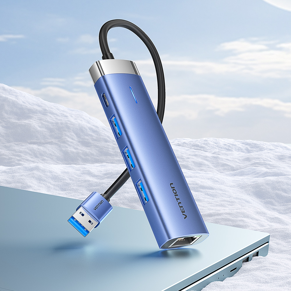 벤션 블루 기가비트 외장형 랜카드 USB3.0 멀티허브 TGFSB - 상세 이미지 4