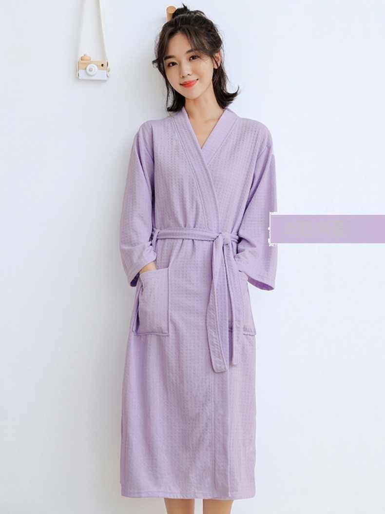 샤워 가운 호텔 모텔 남성 여성 통풍 땀흡수 - 상세 이미지 5