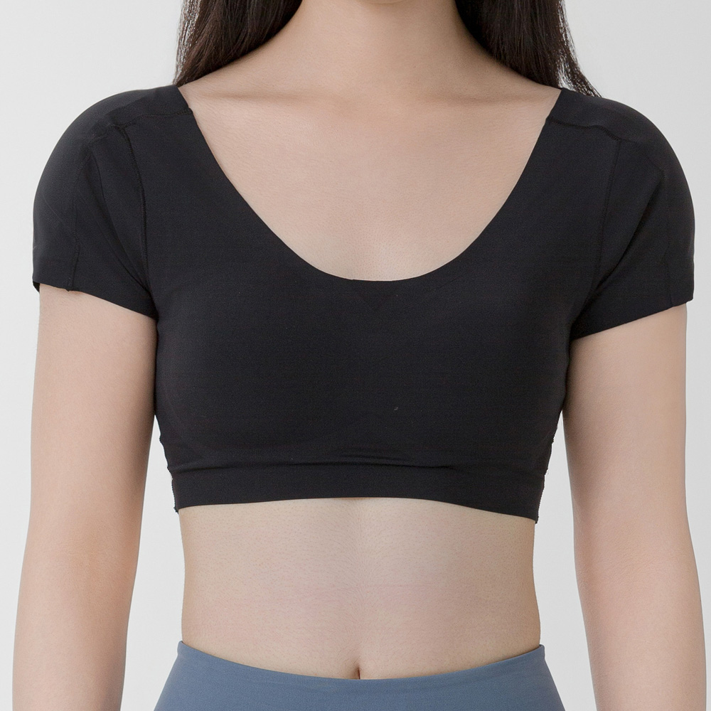 직각어깨 어깨 뽕 보정 패드 티 브라 어좁이 티셔츠