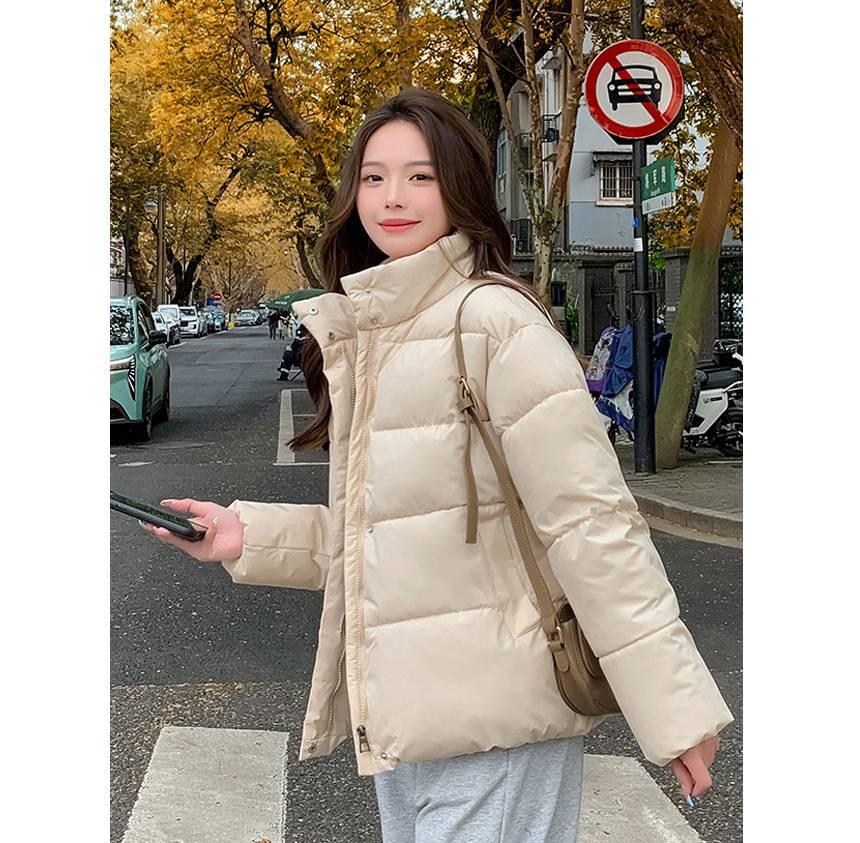 핑크 숏 패딩 여성 짧은 패딩 여대생 패딩 한겨울 이미지 2