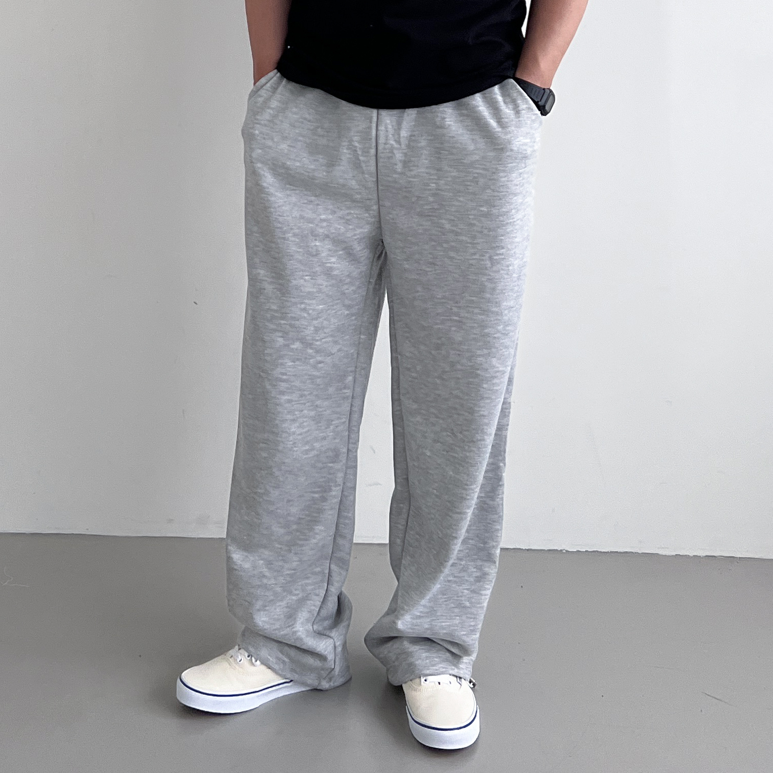 남자와이드트레이닝팬츠 스웻팬츠 무지트레이닝바지 - 상세 이미지 4