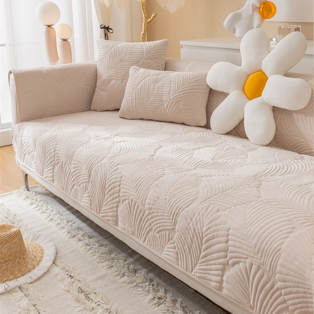 극세사 쇼파패드 2 3인용 논슬립 돌 흙 소파 토퍼 매트 커버 깃털아이보리 70x150