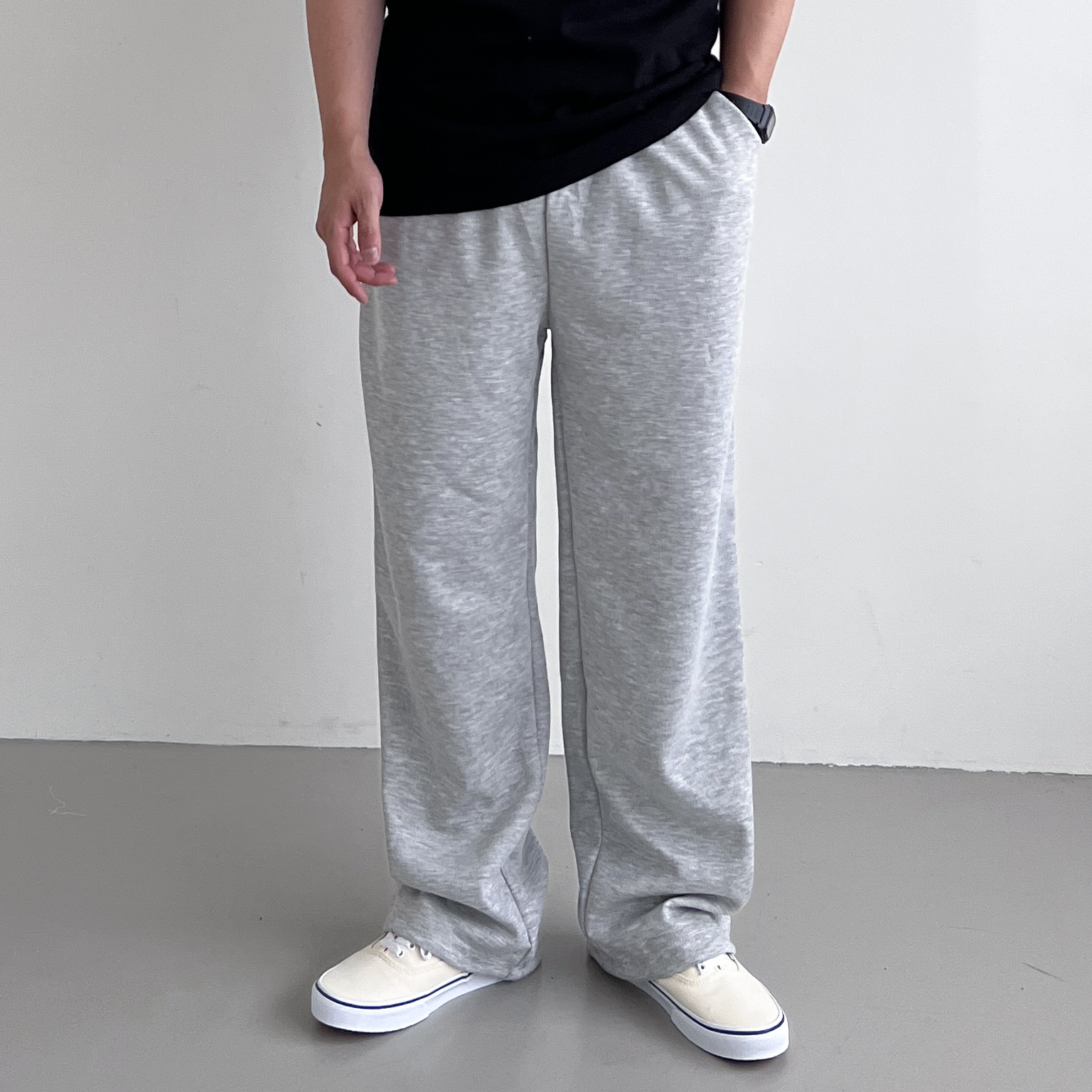 남자와이드트레이닝팬츠 스웻팬츠 무지트레이닝바지 - 상세 이미지 2