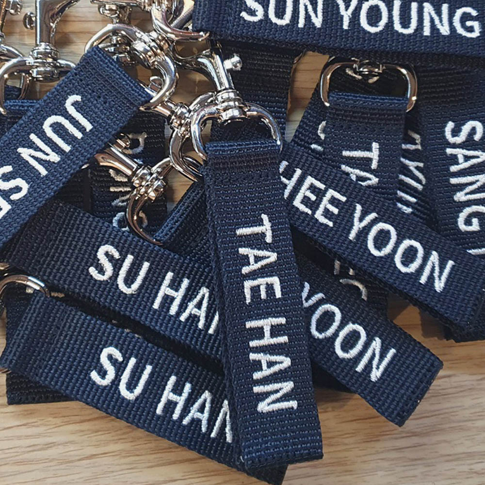 미니 자수네임택 캐리어 러기지택 등산네임택 가방 자수이름표