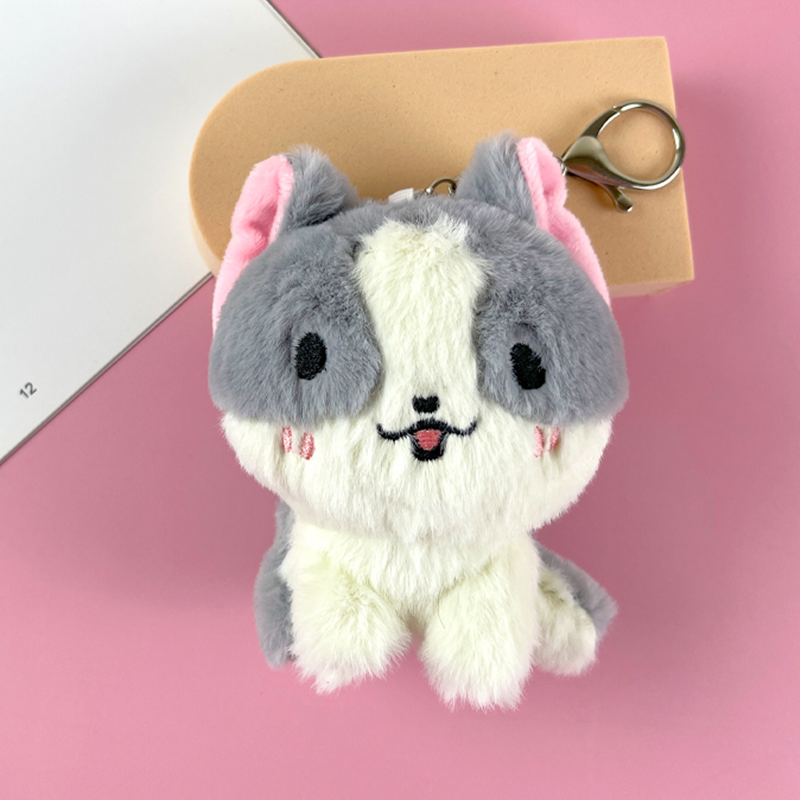귀여운 댕냥이 고양이인형키링 강아지키링 동물 캐릭터 열쇠고리 파우치 가방 자동차 키홀더 - 상세 이미지 4