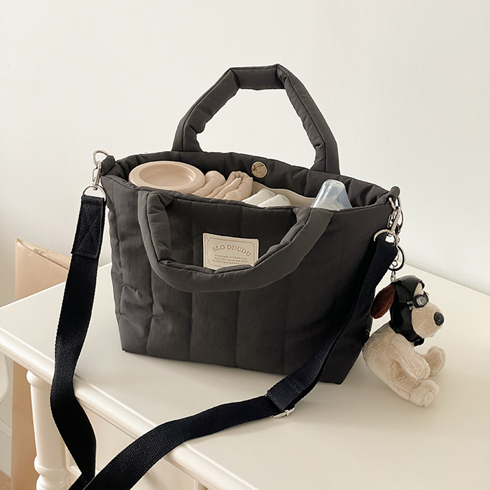 슬로뚜두 코지패딩(스몰) 토트백 가벼운 국민 기저귀가방 출산선물 데일리백 문센 유모차 가방