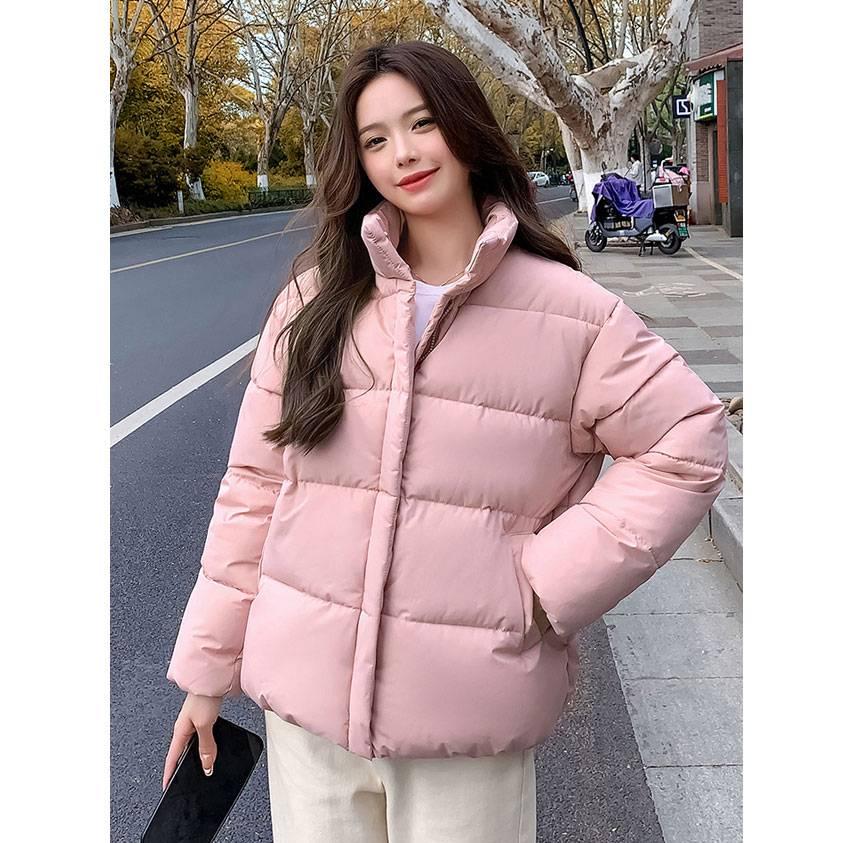 핑크 숏 패딩 여성 짧은 패딩 여대생 패딩 한겨울 이미지 4