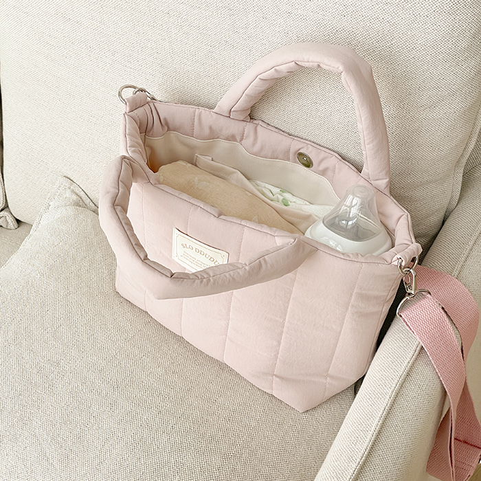 슬로뚜두 코지패딩(스몰) 토트백 가벼운 국민 기저귀가방 출산선물 데일리백 문센 유모차 가방