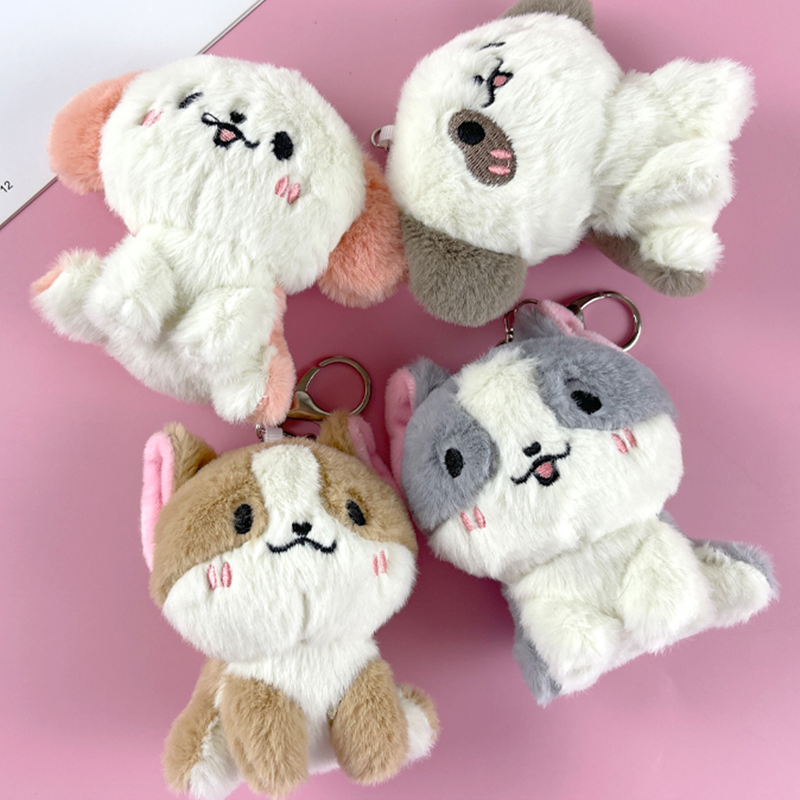 귀여운 댕냥이 고양이인형키링 강아지키링 동물 캐릭터 열쇠고리 파우치 가방 자동차 키홀더 - 상세 이미지 3