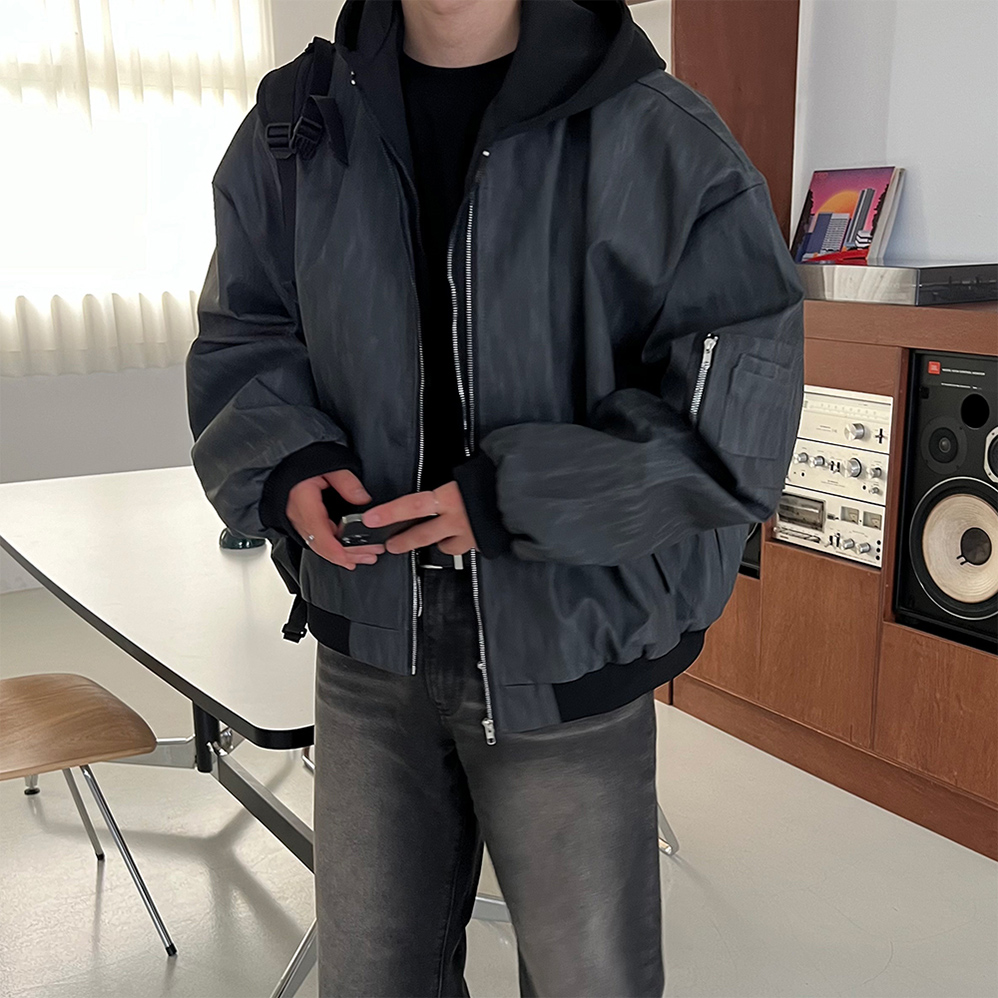 남자크롭자켓 남자가죽자켓 - 상세 이미지 2