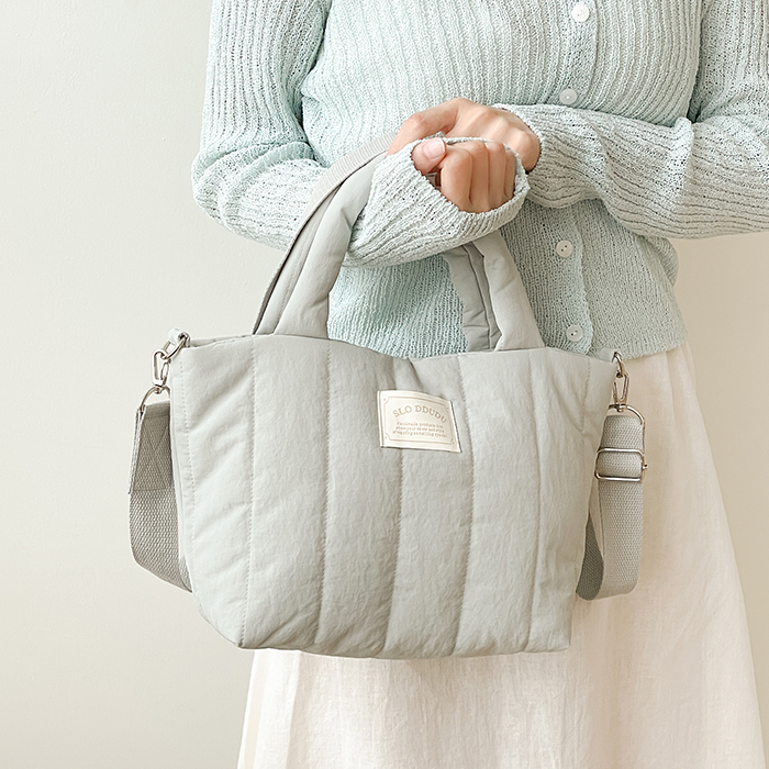슬로뚜두 코지패딩(스몰) 토트백 가벼운 국민 기저귀가방 출산선물 데일리백 문센 유모차 가방