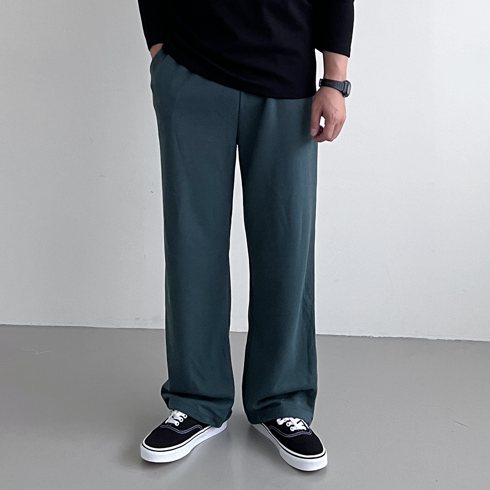 남자와이드트레이닝팬츠 스웻팬츠 무지트레이닝바지 - 상세 이미지 5