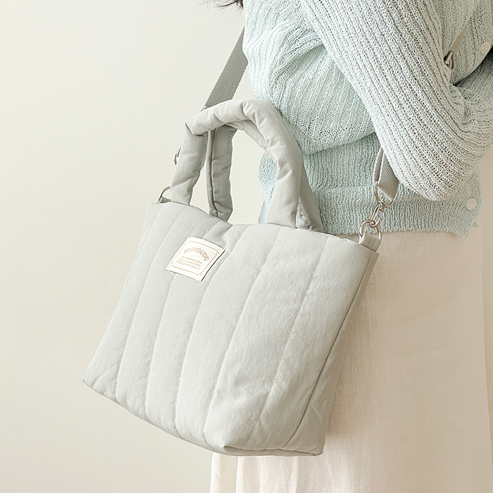 슬로뚜두 코지패딩(스몰) 토트백 가벼운 국민 기저귀가방 출산선물 데일리백 문센 유모차 가방