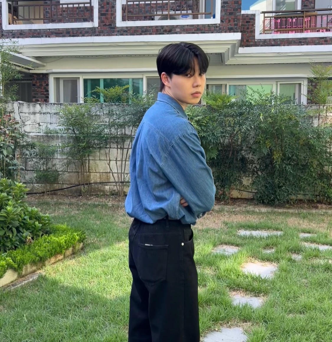 남자청남방 오버핏데님셔츠 투포켓셔츠 - 상세 이미지 4