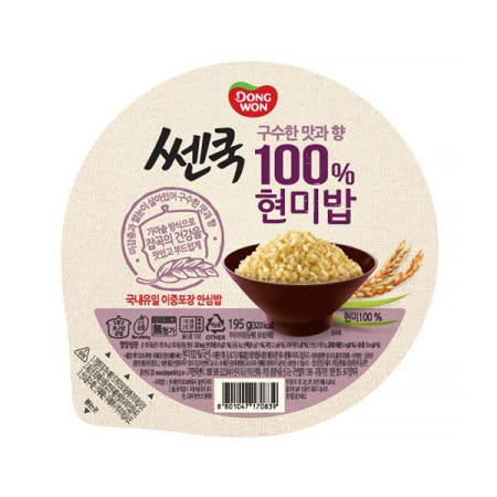 동원 쎈쿡 현미밥 195g x 36개 캠핑 즉석