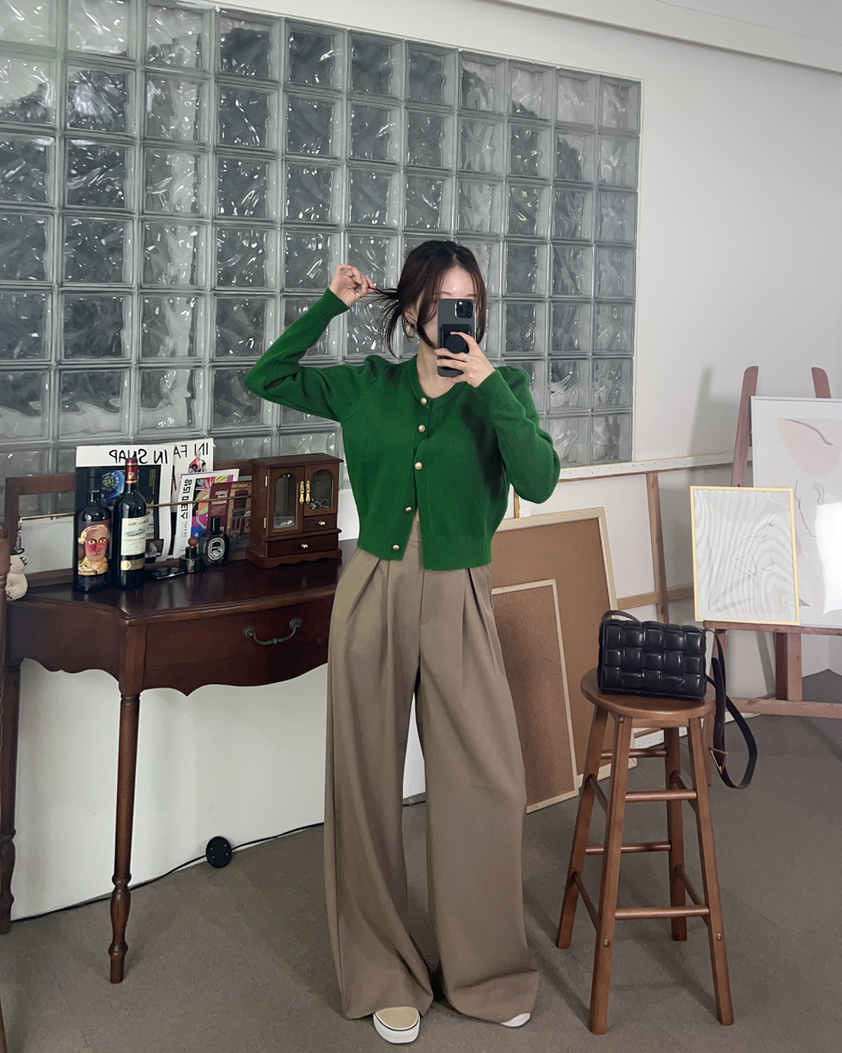 하이웨스트슬랙스 브라운슬랙스 아이보리슬랙스 - 상세 이미지 4