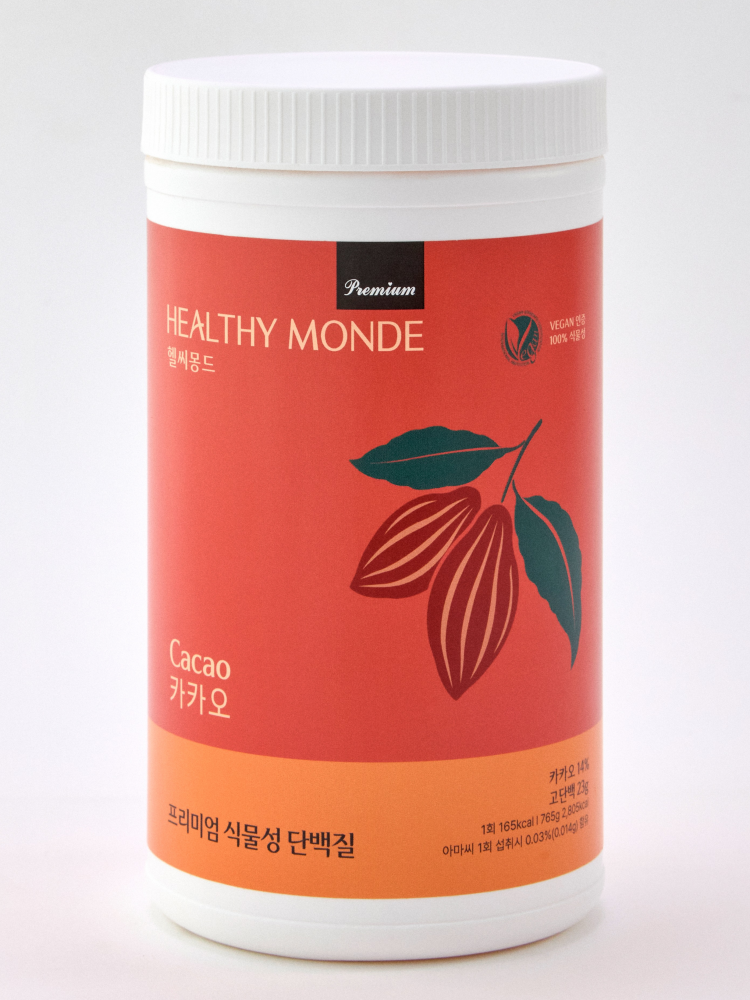 헬씨몽드 식물성 단백질 파우더 쉐이크 비건 곡물 식사대용 프로틴 카카오 765g 이미지 8