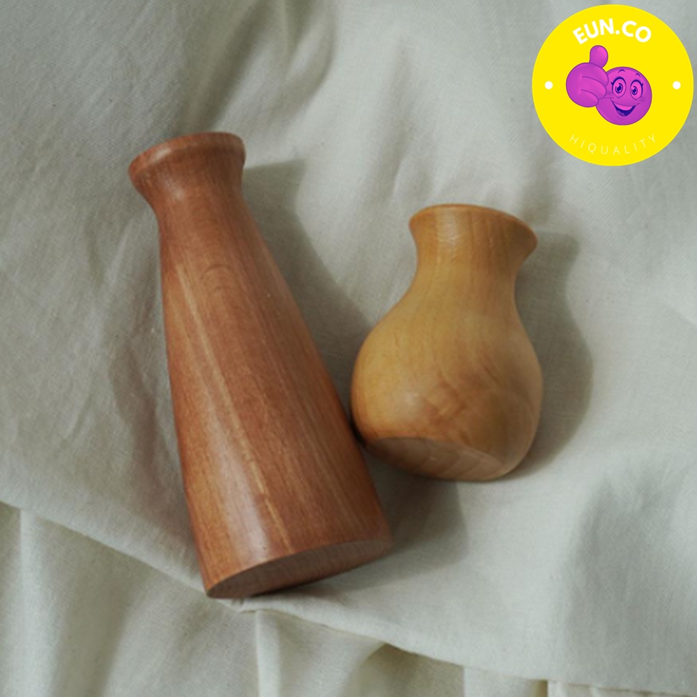 목각 화분 우드 꽃병 꽃꽃이 무광 화병 모던 하우스 아이템