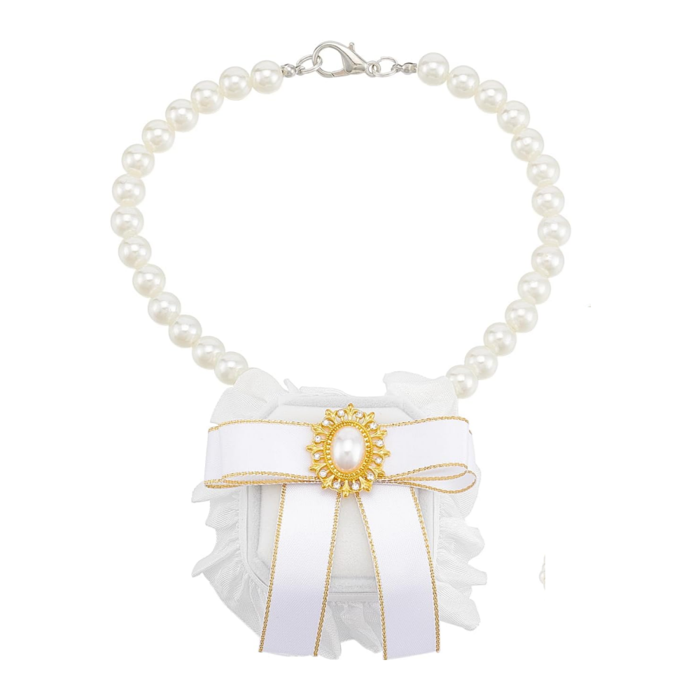 위드레오 강아지화동 웨딩 반지케이스 화견 보석함 진주 목걸이 프로포즈 선물