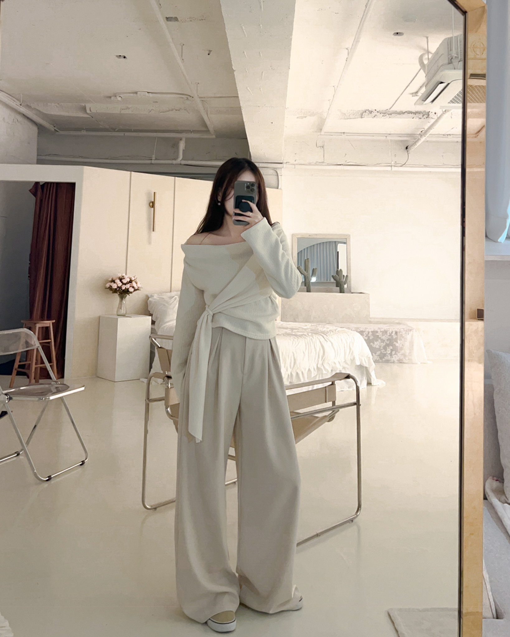 하이웨스트슬랙스 브라운슬랙스 아이보리슬랙스 - 상세 이미지 2