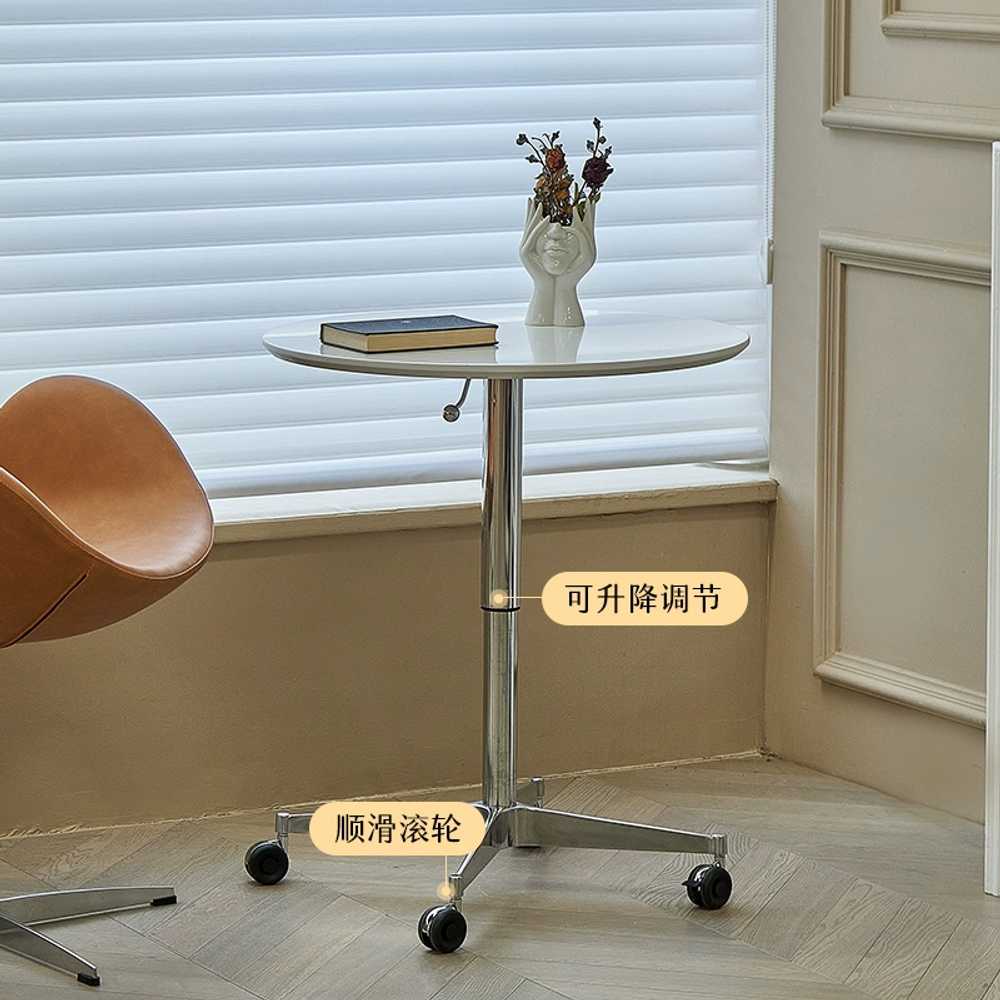 높이조절 원형 테이블 업모션 거실 커피 탁자 티테이블 60cm - 상세 이미지 5
