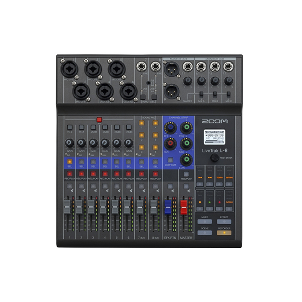 ZOOM LiveTrak L-8 8채널 디지털 믹서 레코더 팟캐스트 L8 - 상세 이미지 2