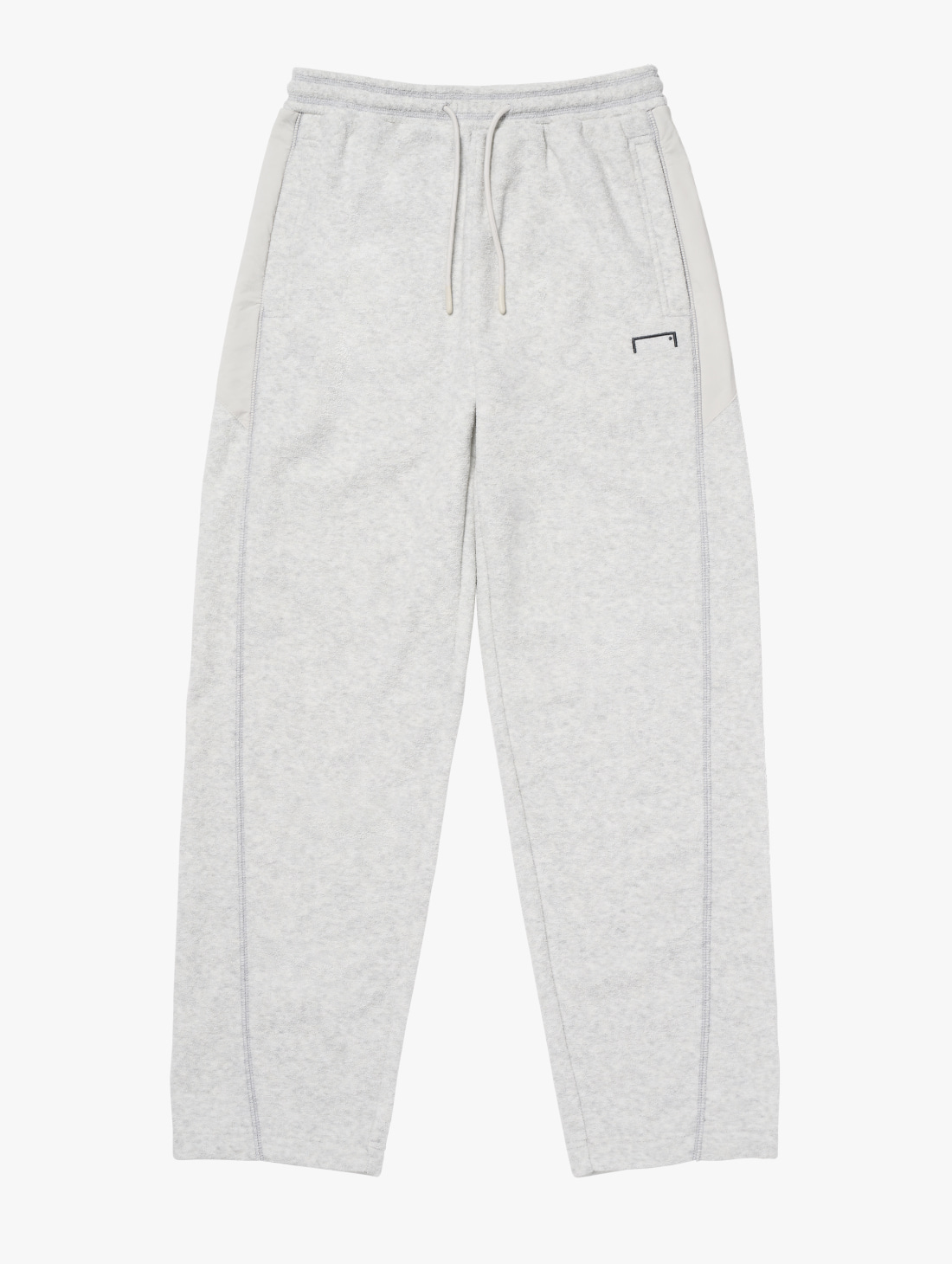 WOVEN PATCH TERRY FLEECE JOGGER-MELANGE GREY - 상품 이미지
