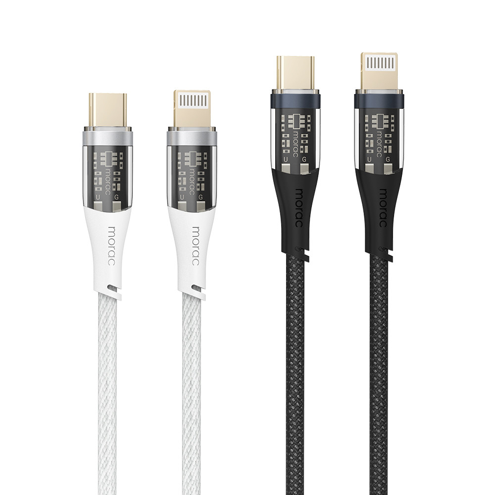 모락 비저블 USB C to 라이트닝 8핀 PD 고속 충전 케이블 1.5m - 상품 이미지