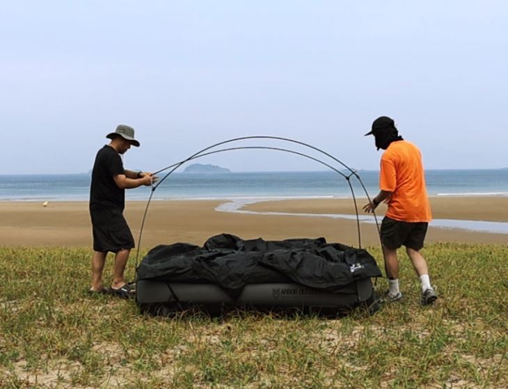 아버 매트 텐트 코트텐트 캠핑 2인 솔캠