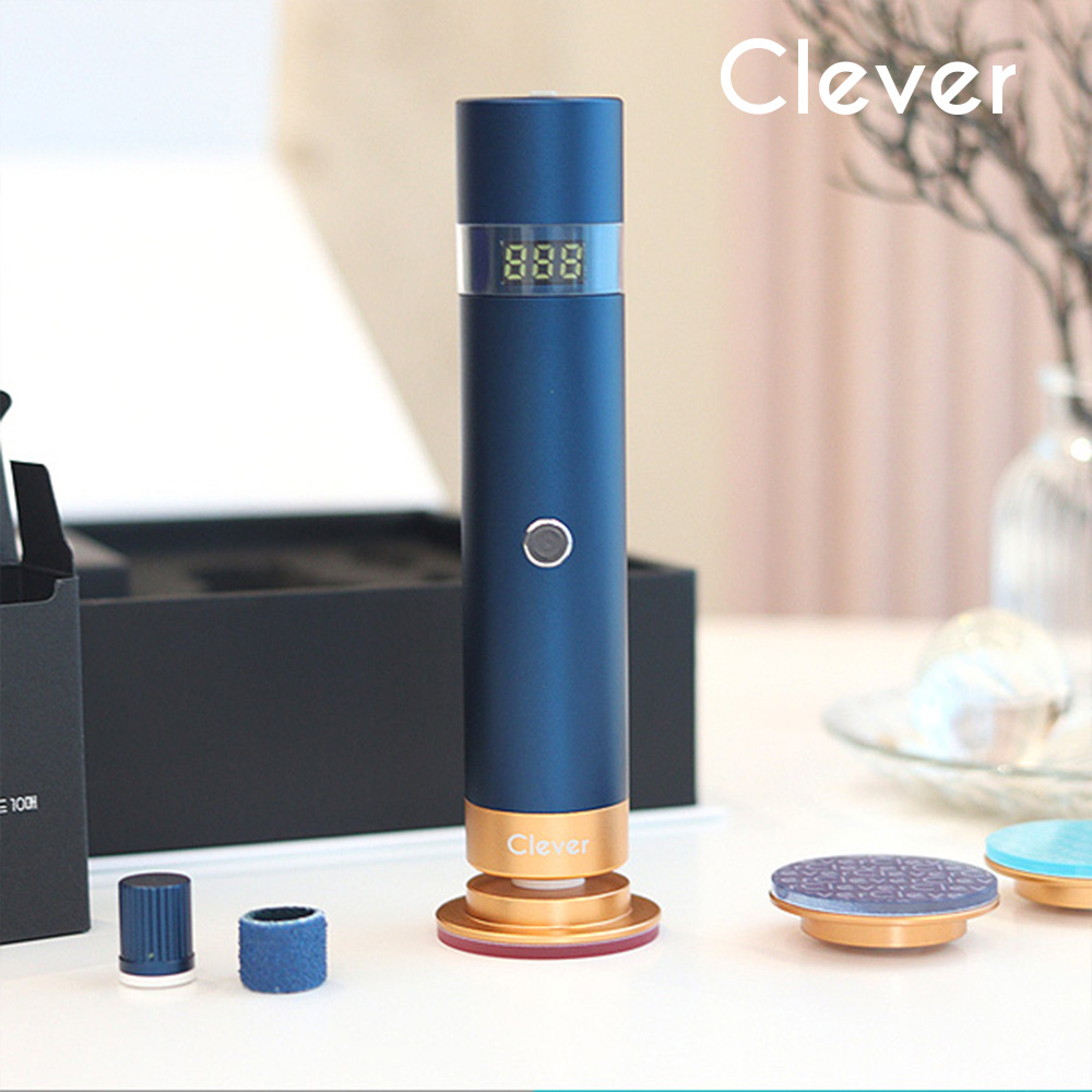 클레버 패디플래너 전동 무선 발각질제거기 발바닥 뒤꿈치 굳은살 제거 각질제거 크리스탈패드