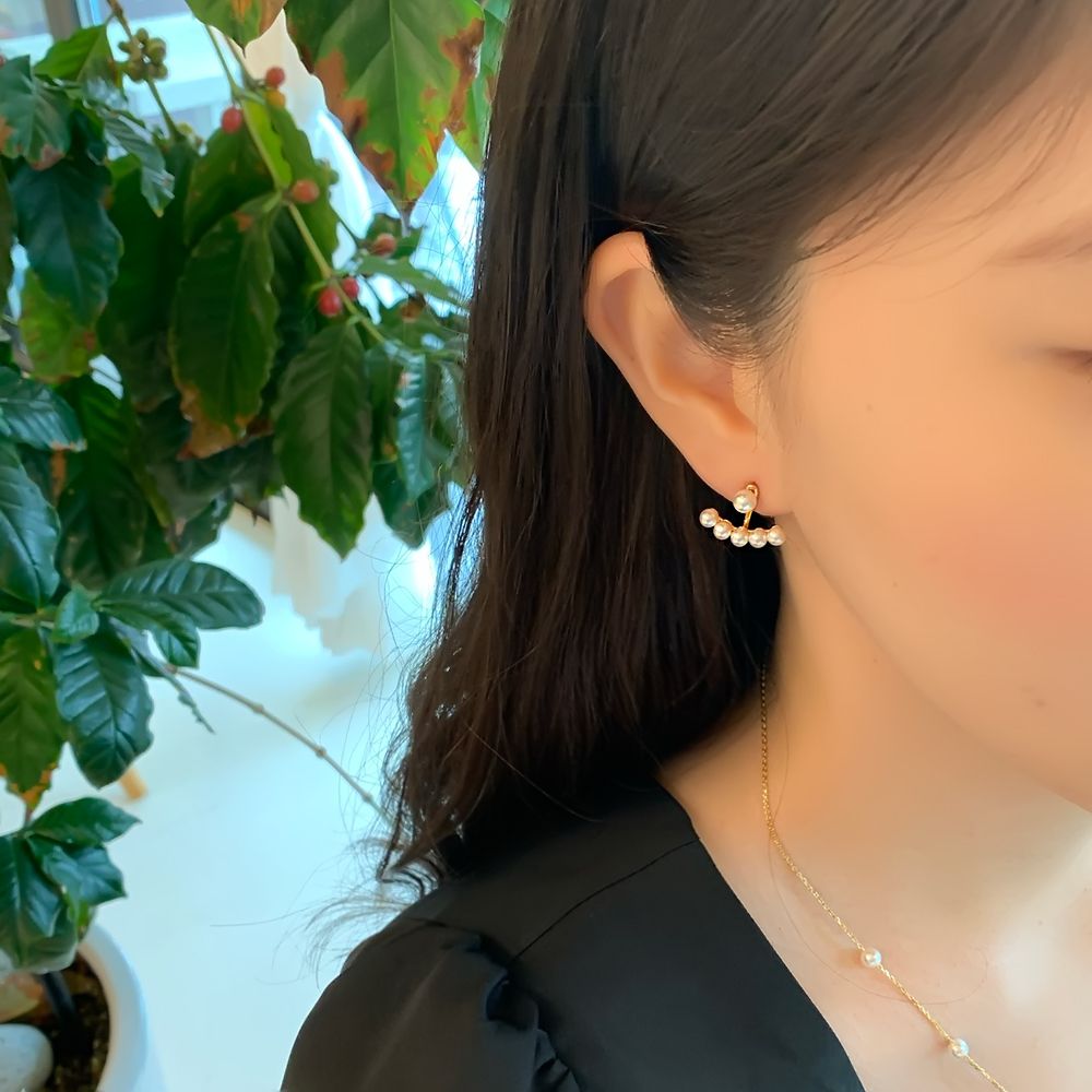 실버925 진주 남양 혼주 한복 귀걸이 - 상세 이미지 5