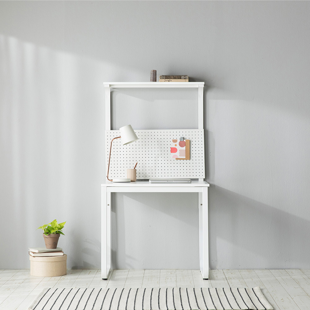 장인가구 애스턴 철제 타공판 선반형 데스크 책상 800