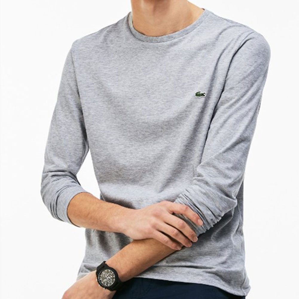 라코스테 남성 여성 클래식핏 긴팔 티셔츠 레이어드 이미지 3