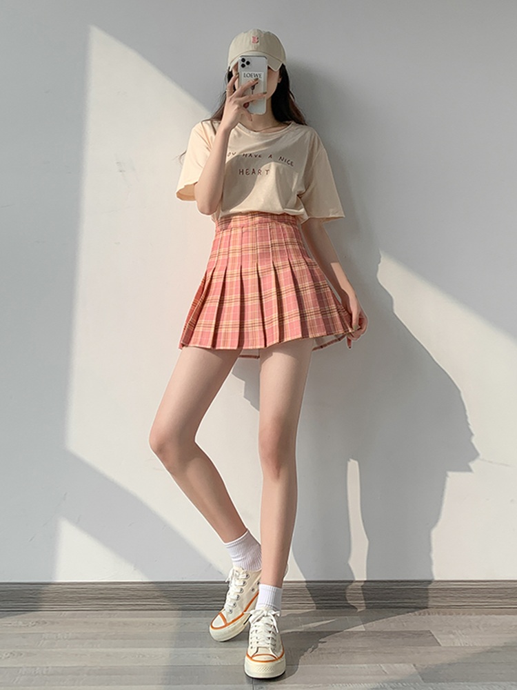 에스파 카리나 스커트 치마 공항패션 테니스 체크 의상 옷 패션 - 상세 이미지 2