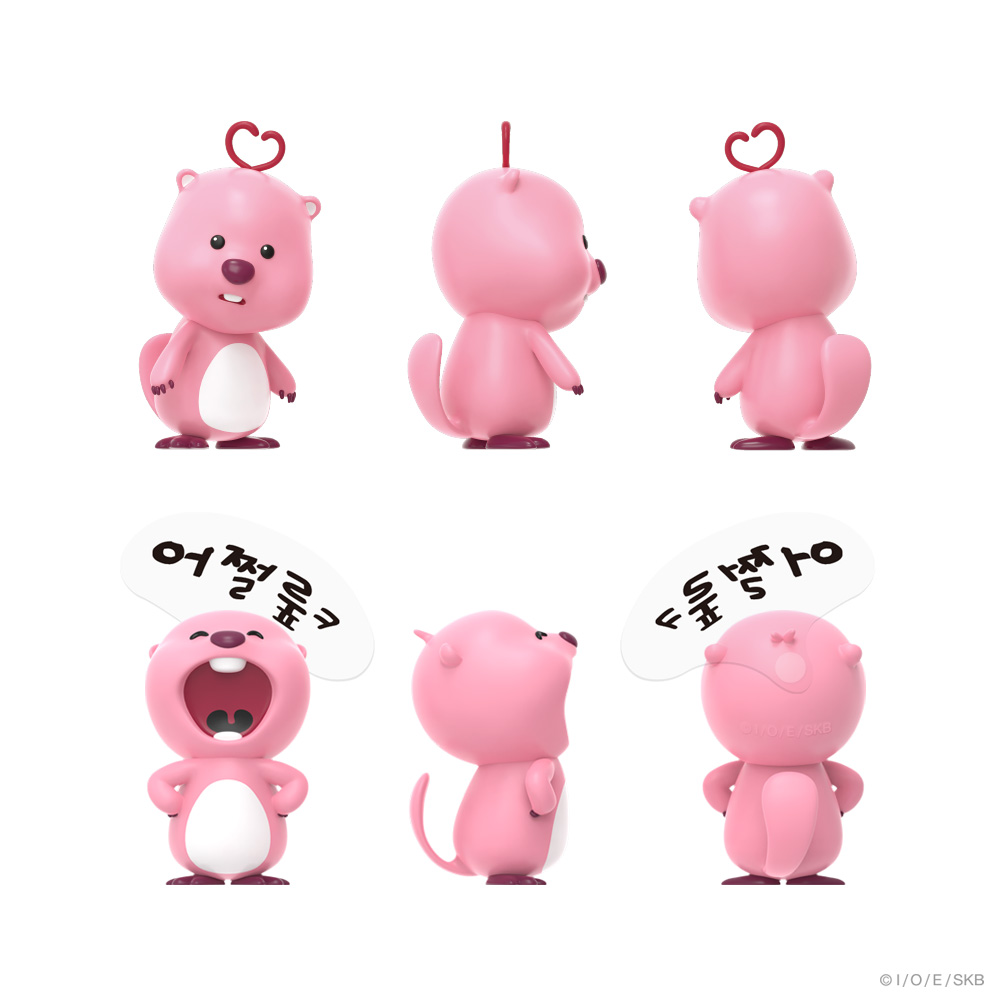 잔망루피 데스크테리어 모니터 피규어 당당 두근 - 상품 이미지