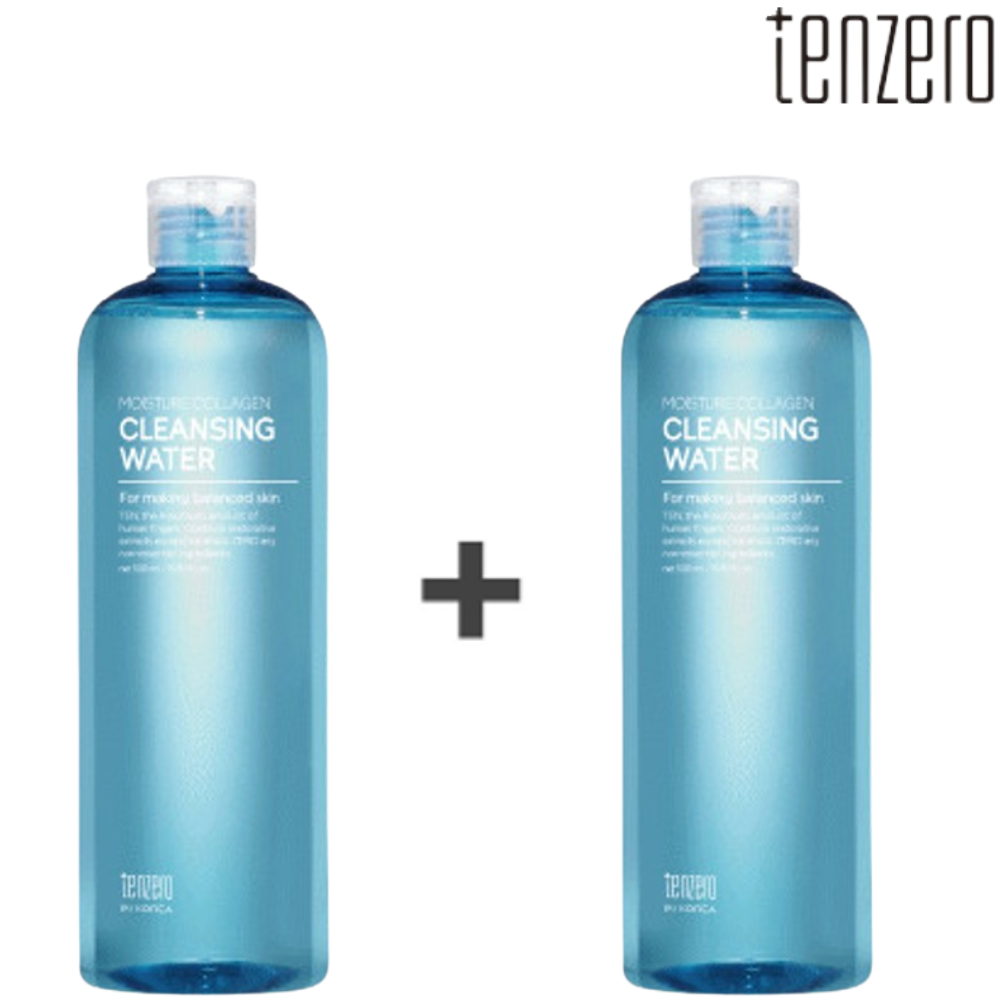 텐제로 모이스처 콜라겐 클렌징 워터 500ml 1+1 피부 노폐물 유분 메이크업 클렌저 - 상품 이미지