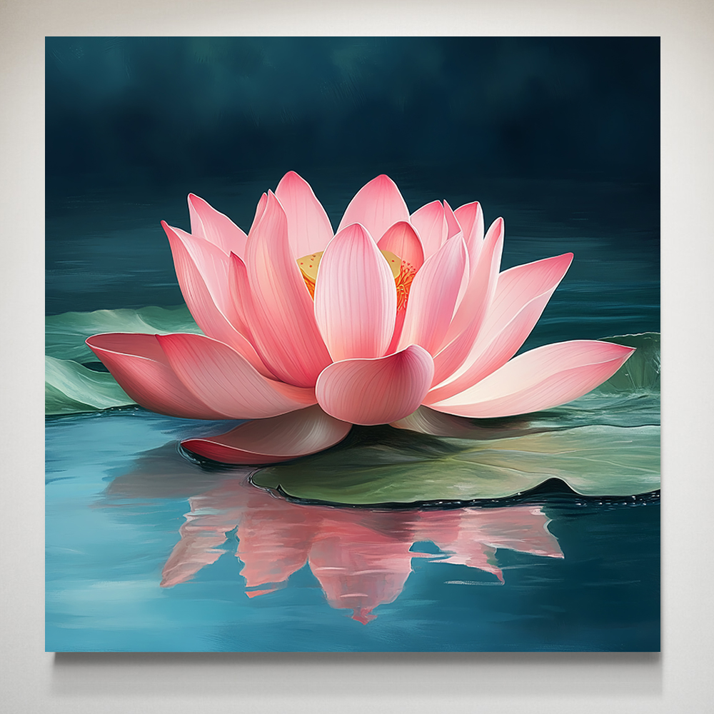 합격 연꽃 80x80cm 캔버스 액자 - 상세 이미지 2