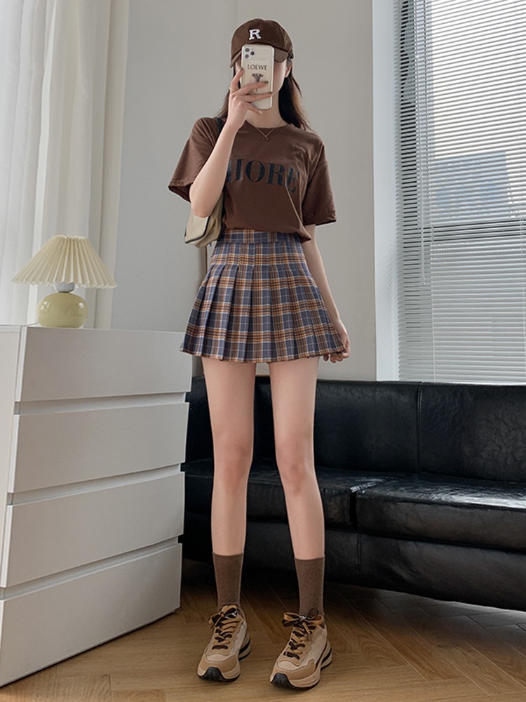 에스파 카리나 스커트 치마 공항패션 테니스 체크 의상 옷 패션 - 상세 이미지 5