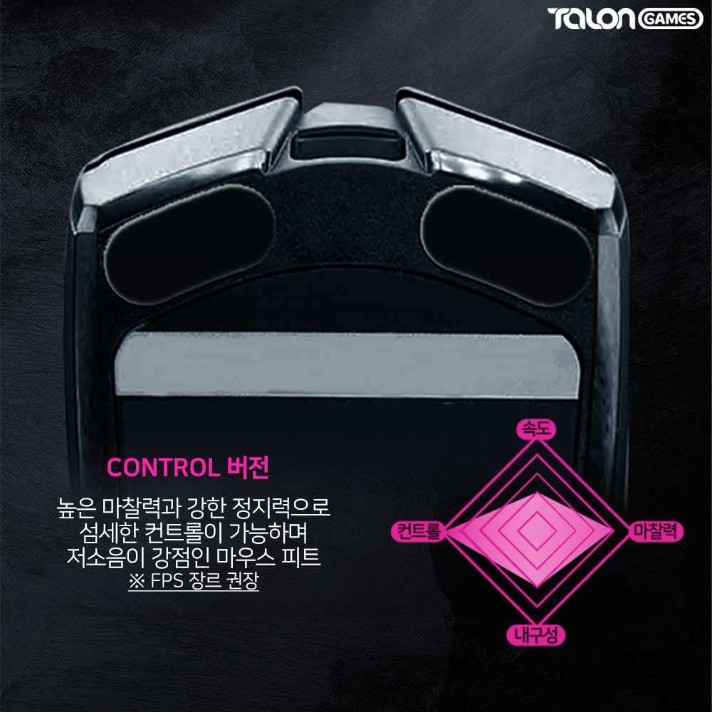 레이저 바이퍼 V2 PRO 마우스피트 컨트롤 2개입 마우스스티커 탈론게임즈 - 상세 이미지 3
