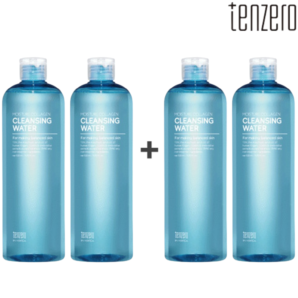 텐제로 모이스처 콜라겐 클렌징 워터 500ml 2+2 피부 노폐물 유분 메이크업 클렌저 - 상품 이미지