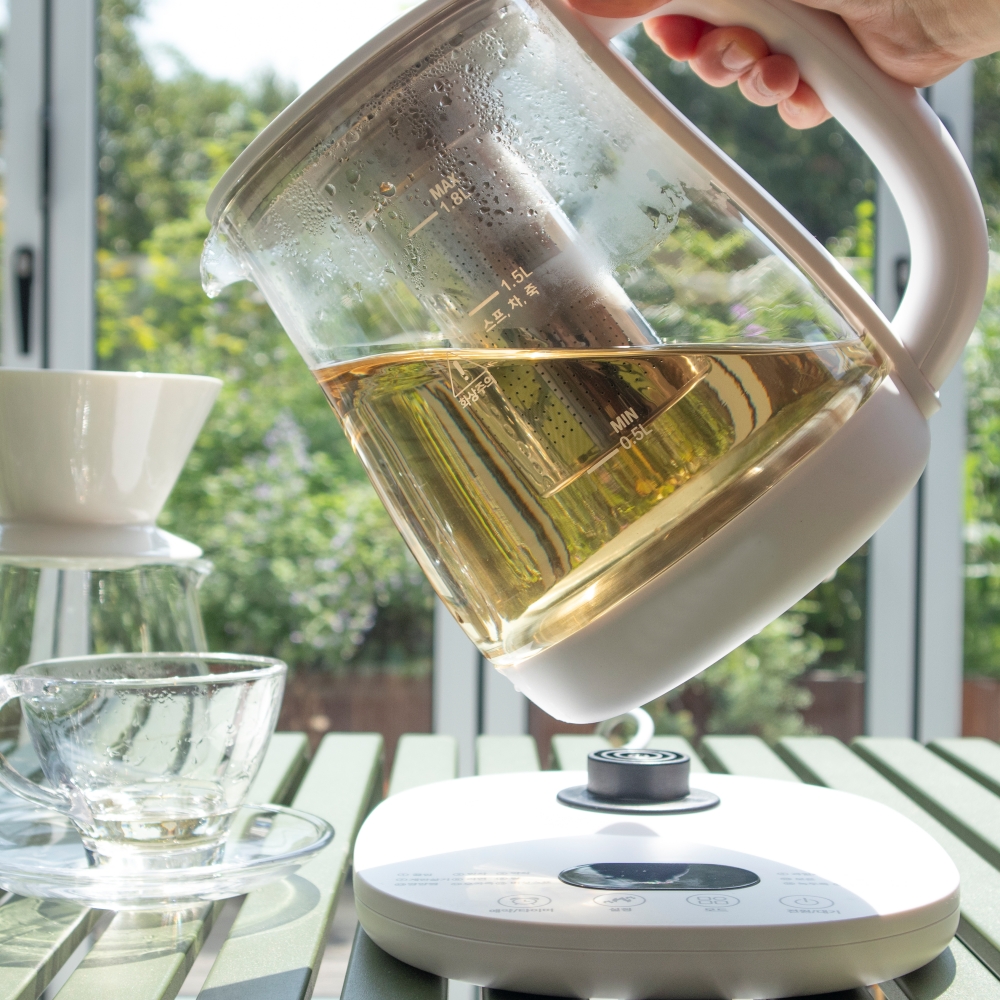 내열유리 전기 티포트 커피포터 포트기 차탕기 보리차 티마스터