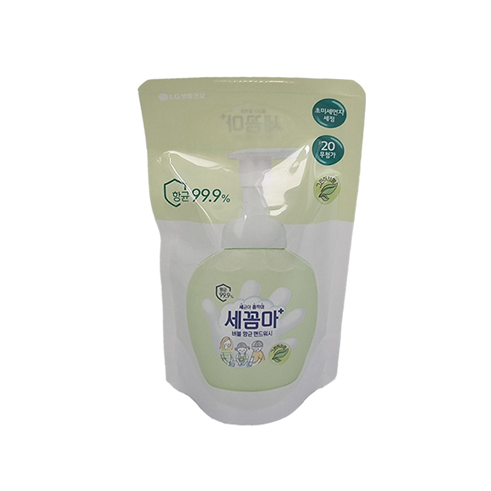 온더바디 세꼼마 버블 항균 핸드워시 그린허브향 리필 200ml - 상품 이미지