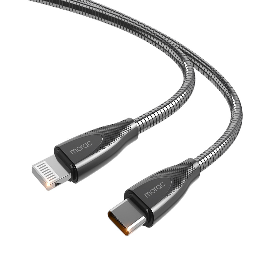 모락 스핑 메탈 USB C to 라이트닝 8핀 PD 고속 충전 케이블 1.5m - 상세 이미지 2