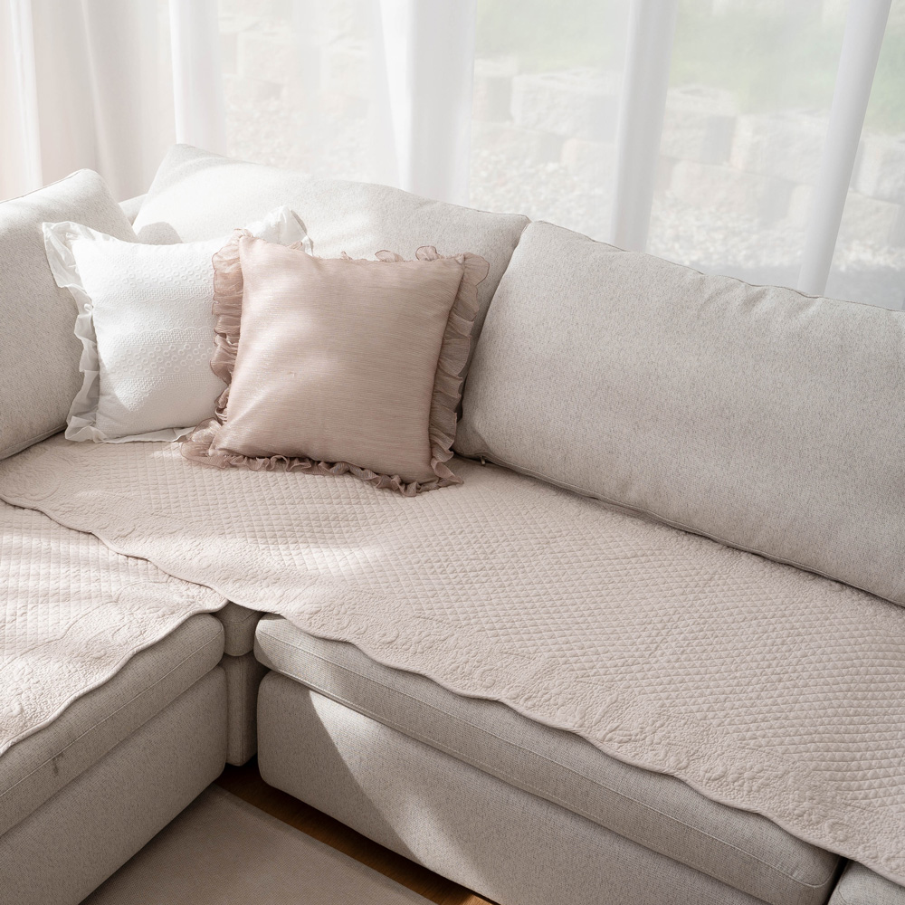 마벨로제 린다 사계절 면 쇼파패드 미끄럼방지 소파매트 2인